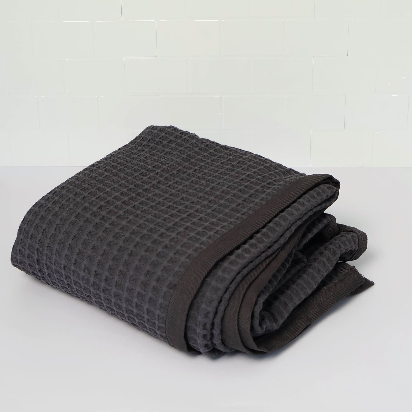 Waverly Waffle Bath Towel - Harbour Slate