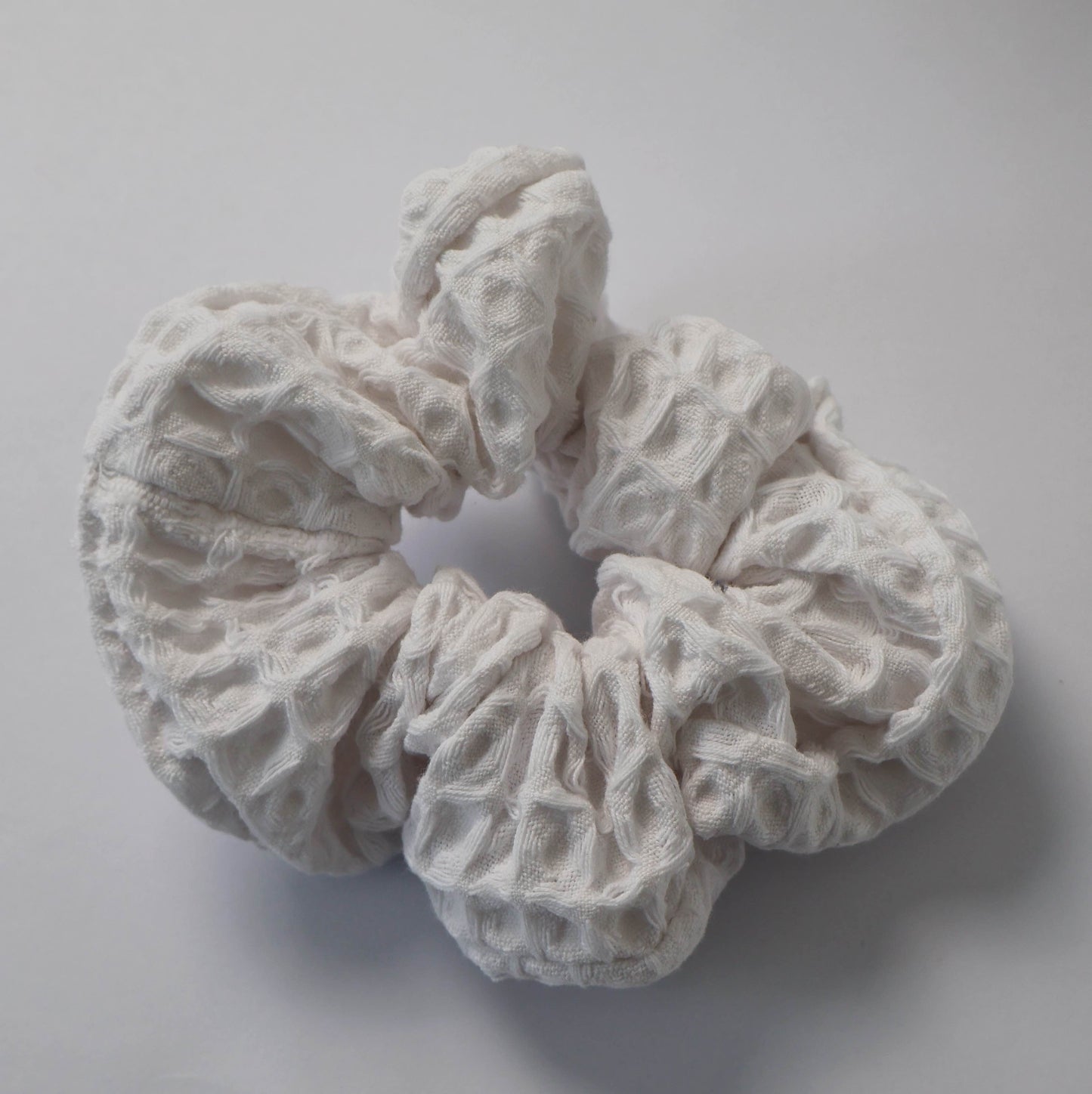 Waffle Scrunchie - Seabreeze White