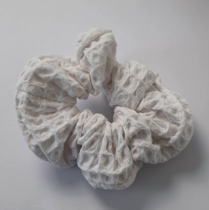 Waffle Scrunchie - Seabreeze White