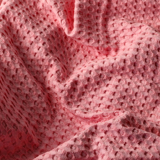 Waverly Waffle Bath Towel - Seashell Pink