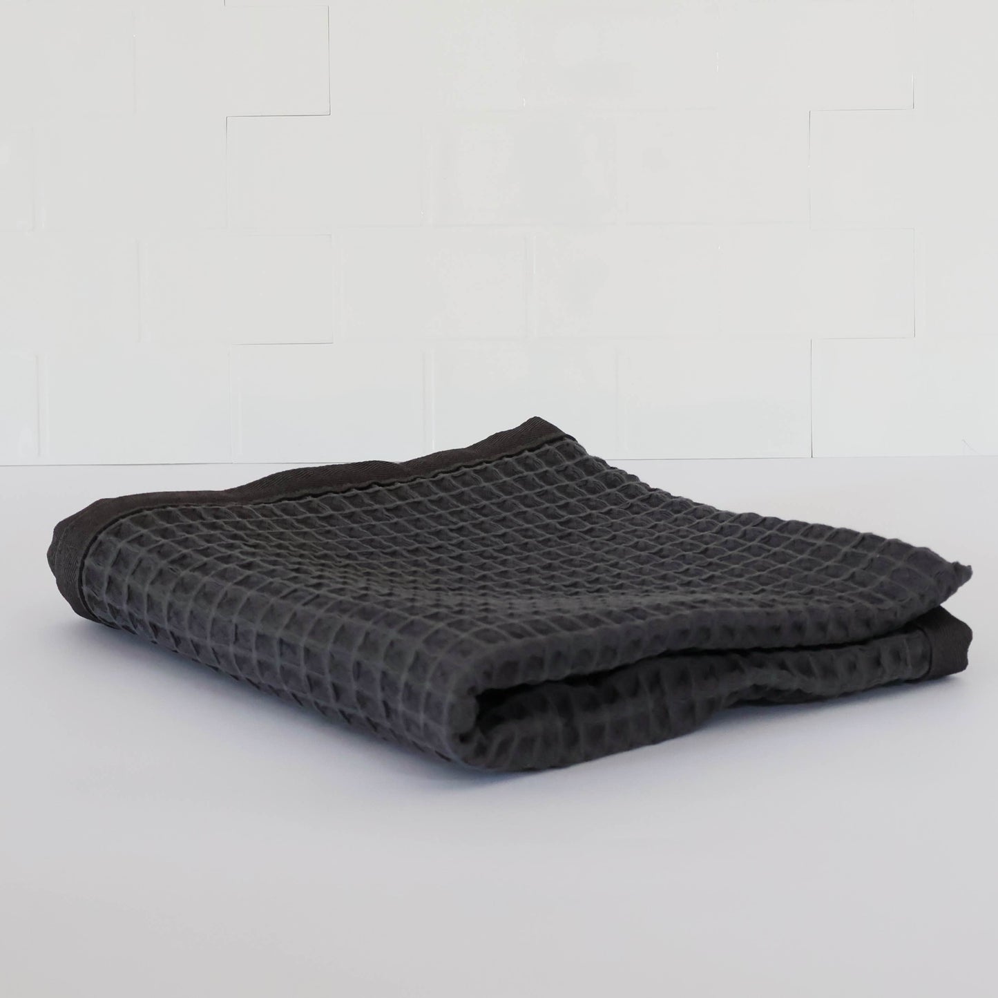 Waverly Waffle Guest Towel - Harbour Slate