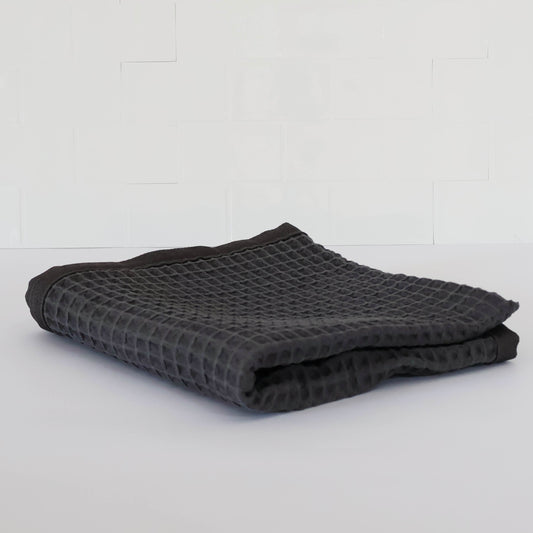 Waverly Waffle Guest Towel - Harbour Slate