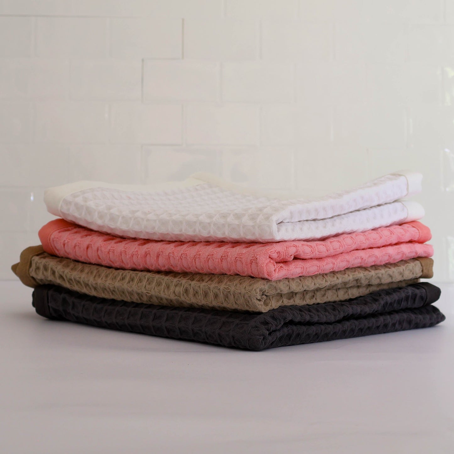 Waverly Waffle Guest Towel - Harbour Slate