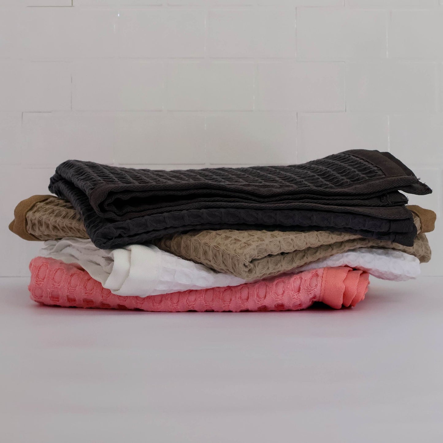 Waverly Waffle Guest Towel - Harbour Slate