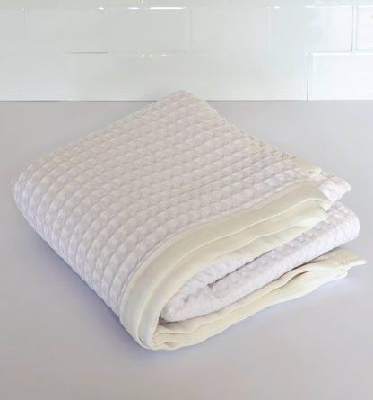 Waverly Bath Waffle Towel - Seabreeze White