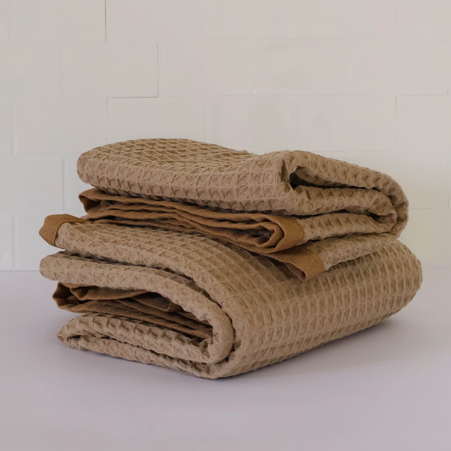 Waverly Waffle Bath Towel - Dune Beige