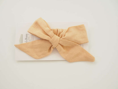 Snuggle Hunny Kids Pre-tied Linen Bow Headband Wrap - SunKiss