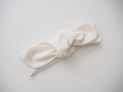 Snuggle Hunny Kids Topknot Headband -Classic White