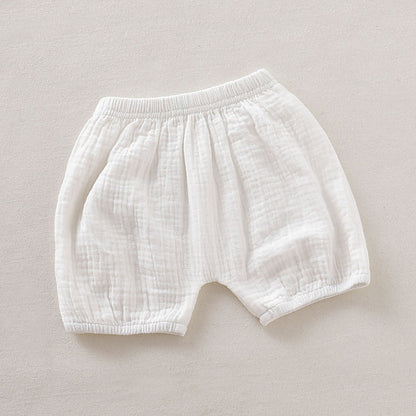 Imara Muslin Shorts and Blouse Set - White