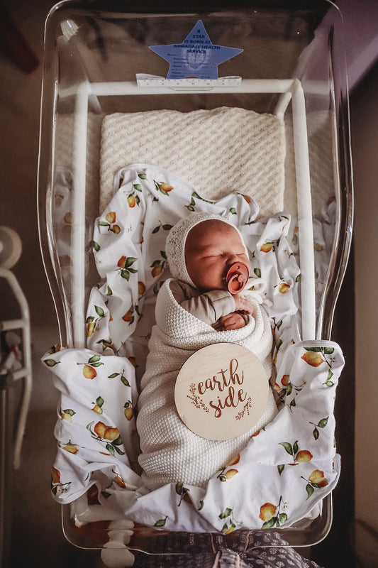 Snuggle Hunny Kids Lemon Jersey Wrap &amp; Beanie Set