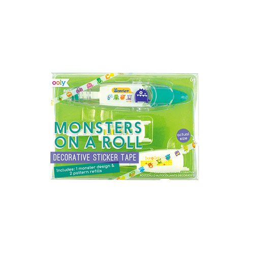 Ooly - On a roll decorative sticker tape 3 piece set - Monsters