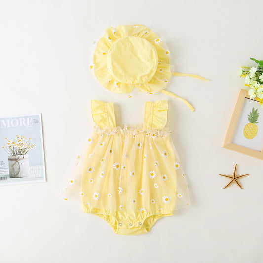 Daisy Romper and Hat Set - Buttercup