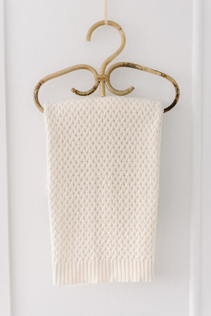 Snuggle Hunny Kids Diamond Knit Baby Blanket - Cream