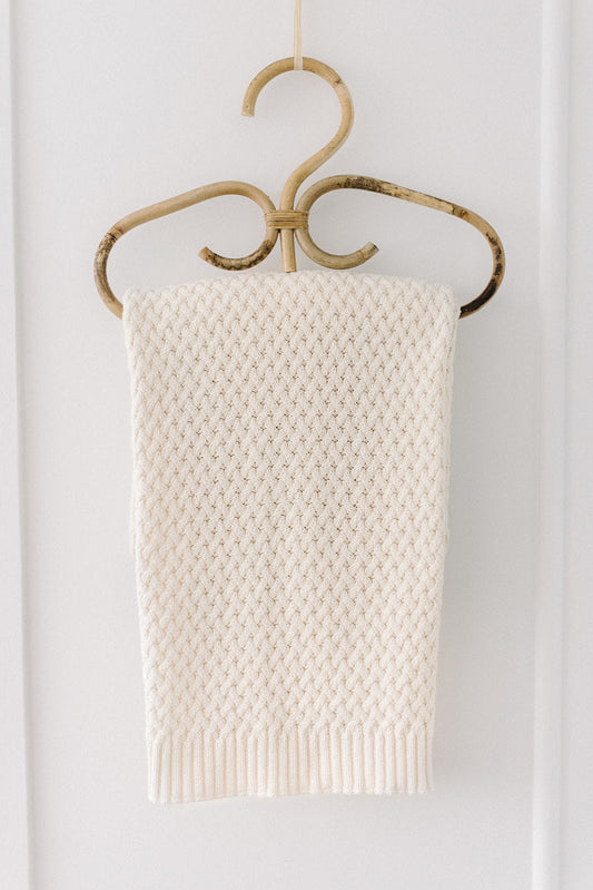 Snuggle Hunny Kids Diamond Knit Baby Blanket - Cream