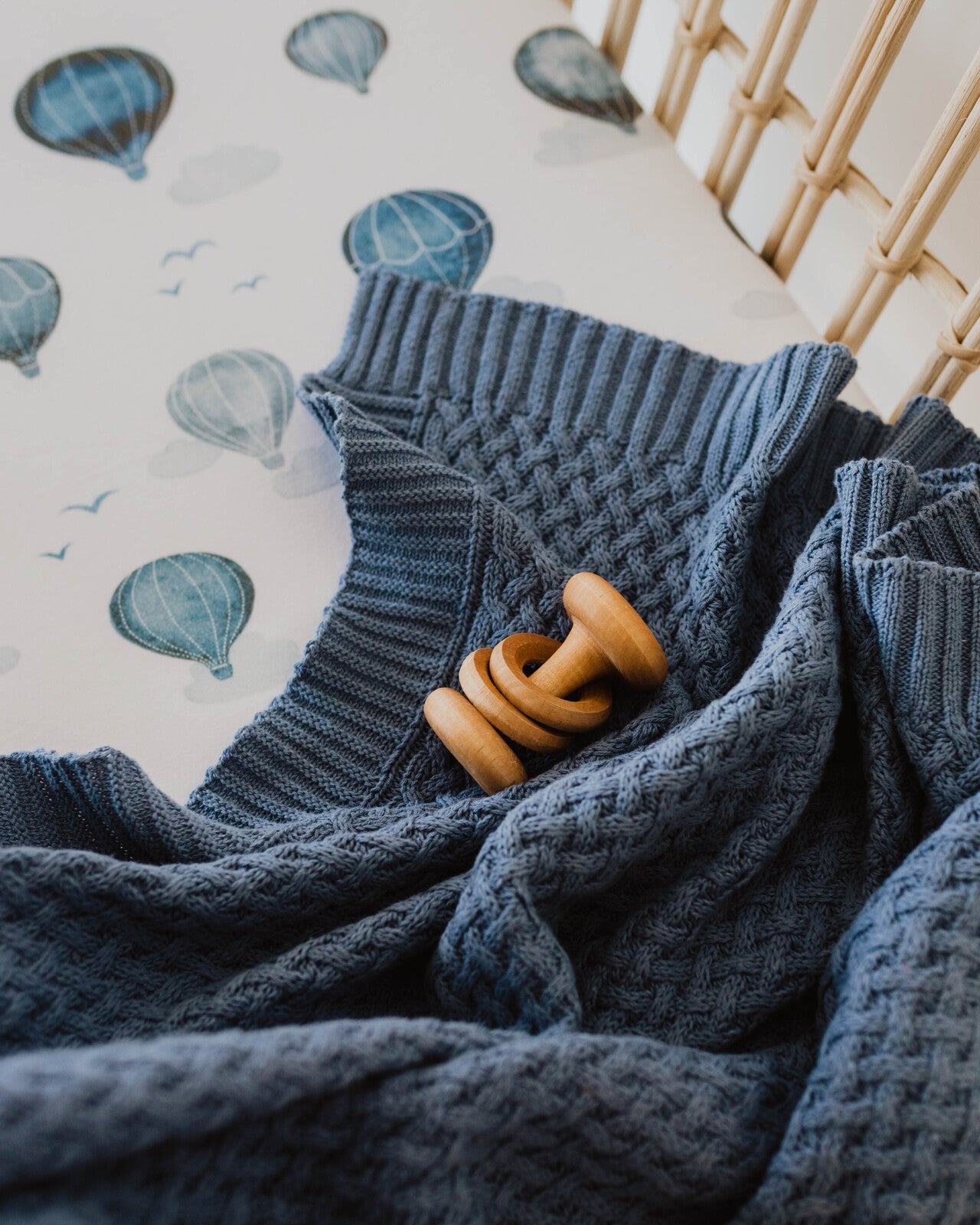 Snuggle Hunny Kids Diamond Knit Baby Blanket - River