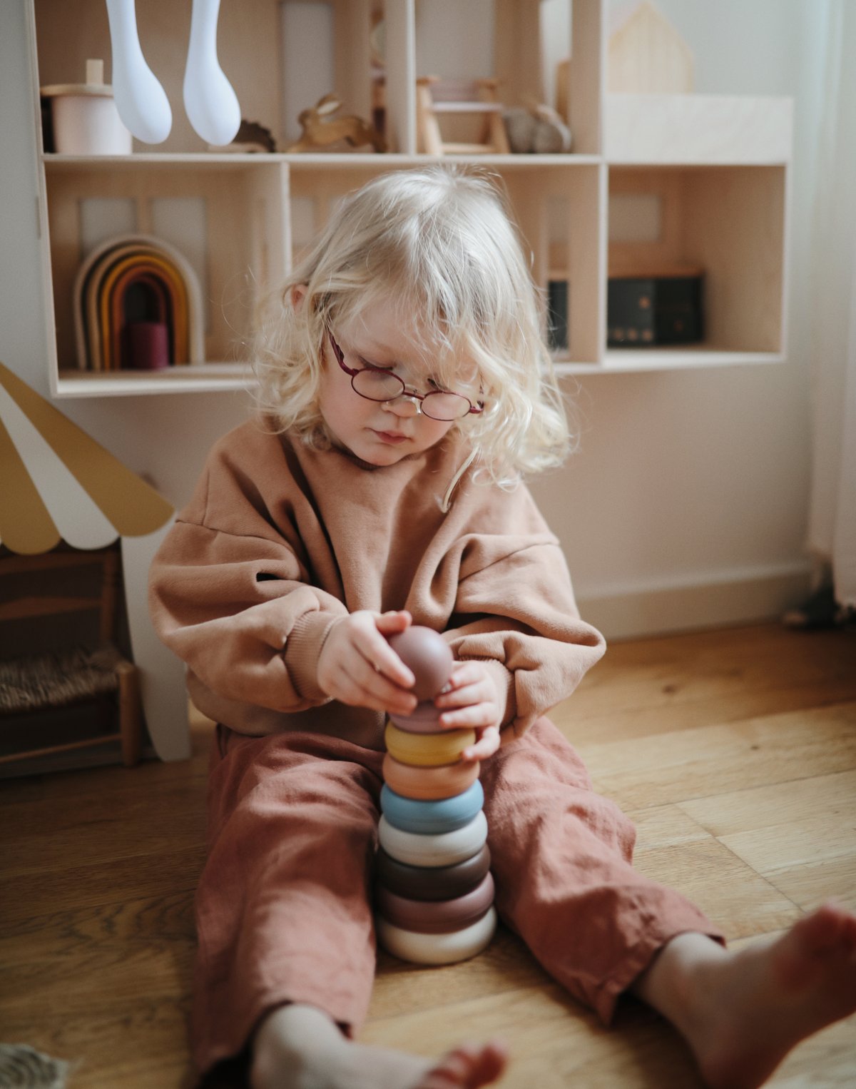 Mushie - Stacking Rings Toy - Original