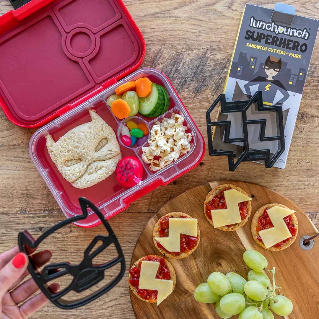 The Lunch Punch | Superhero Shape Sandwich Cutters | For Toddlers and Kids