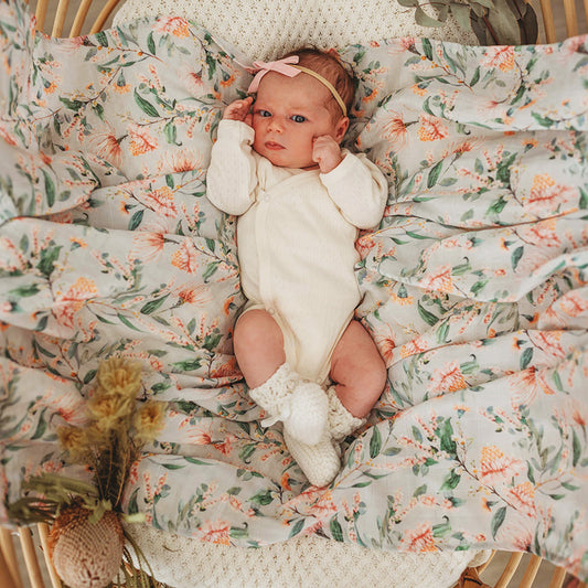 Snuggle Hunny Kids Organic Muslin Wrap - Wattle