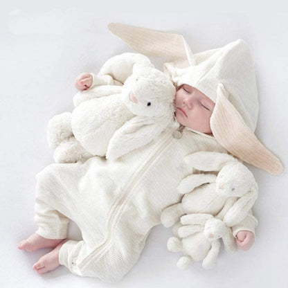 Bunny Ear Hooded Jumpsuit - Pink