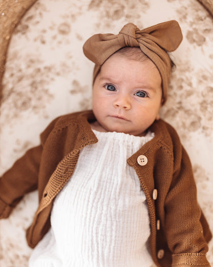 Snuggle Hunny Kids Topknot Headband - Caramel