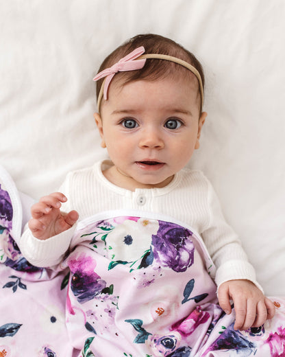 Snuggle Hunny Kids Petite Velvet Bow - Rose Pink