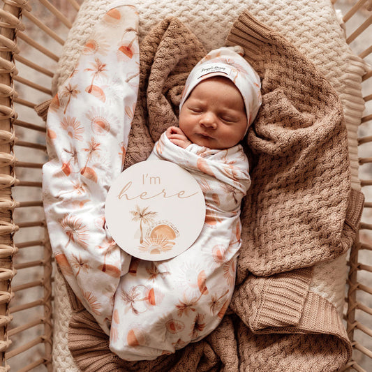 Snuggle Hunny Kids Wrap & Beanie Set - Paradise