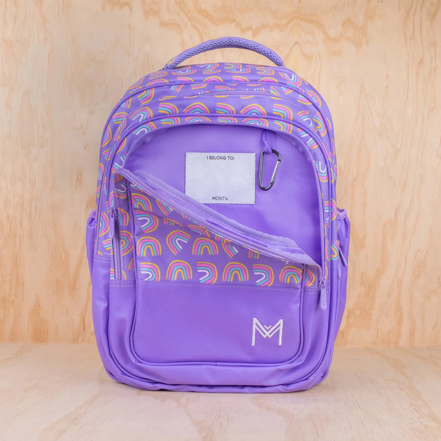 MontiiCo School Bag | Purple Rainbows | For Kids & Teens