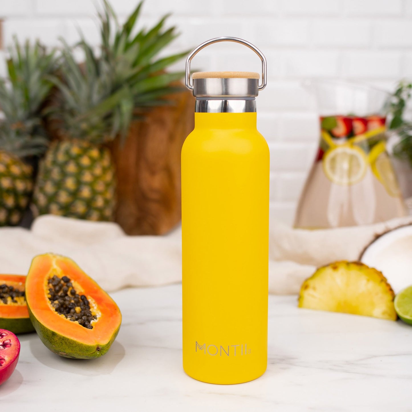 MontiiCo Original Insulated Bottle | Pineapple Yellow | For Kids & Adults
