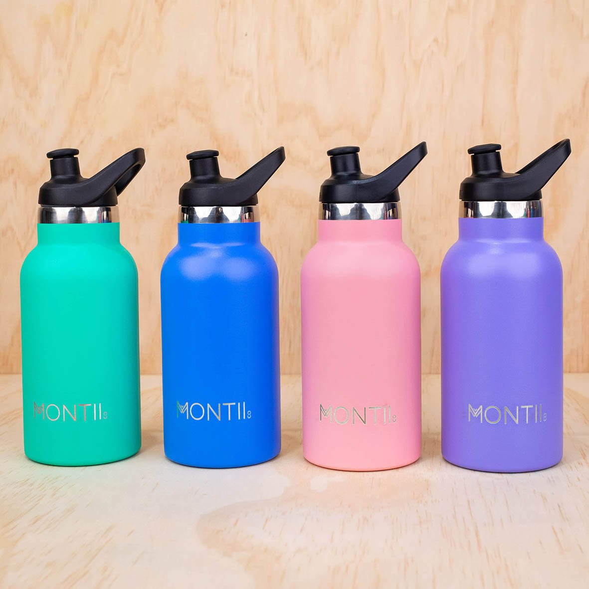 MontiiCo Mini Insulated Bottle | Strawberry Pink | For Kids