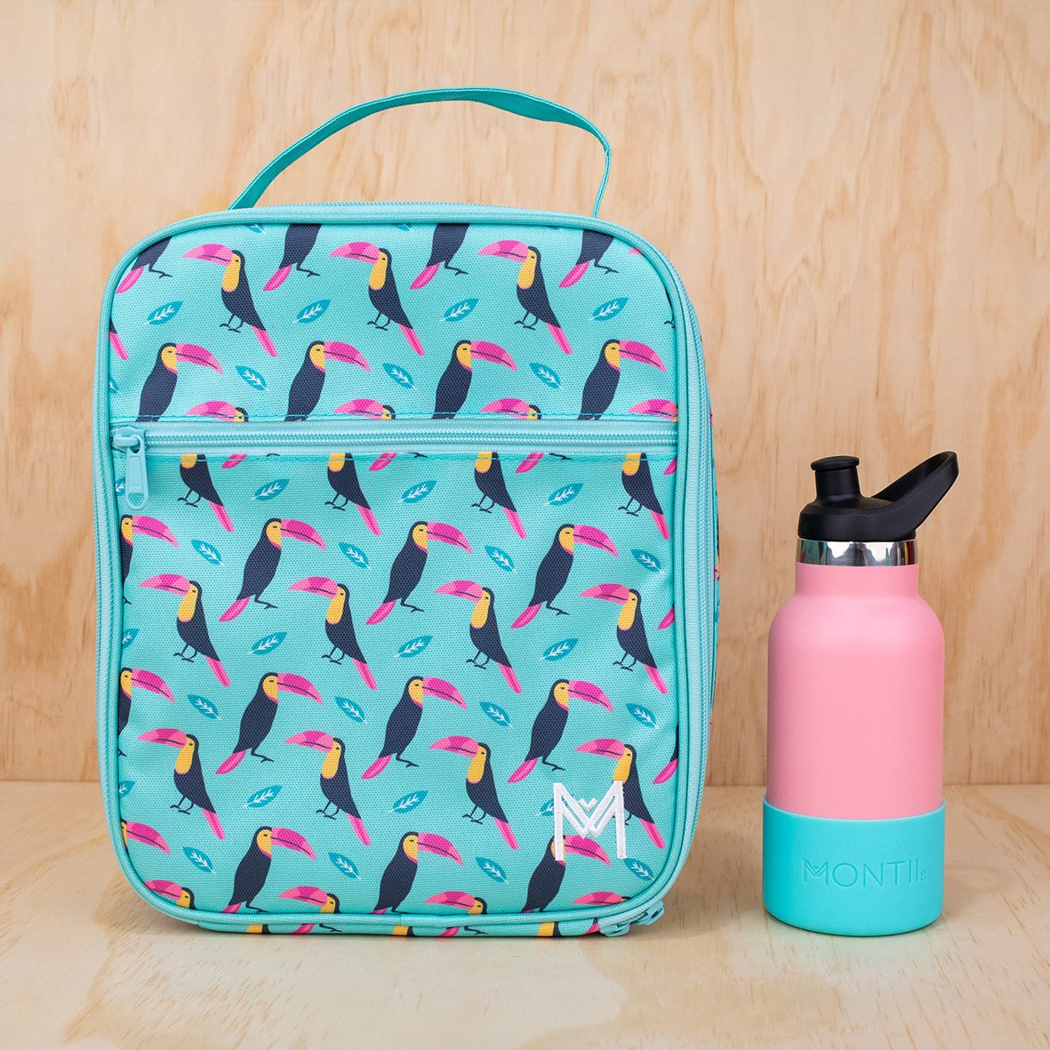 MontiiCo Mini Insulated Bottle | Strawberry Pink | For Kids