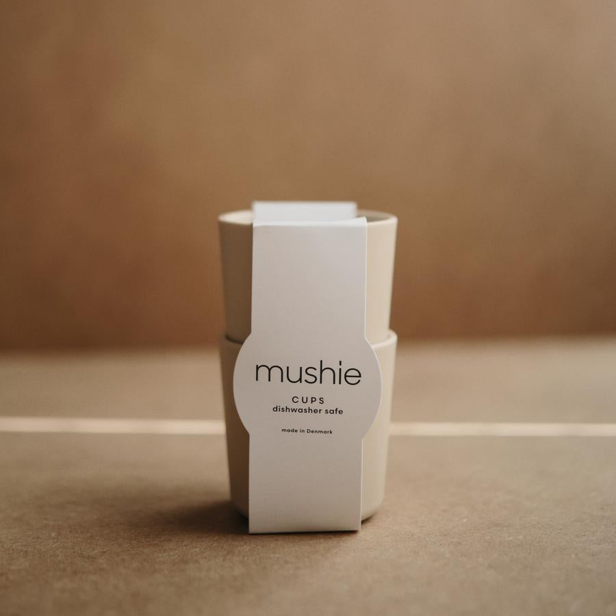 Mushie - Dinnerware Cup, Set of 2 - Vanilla