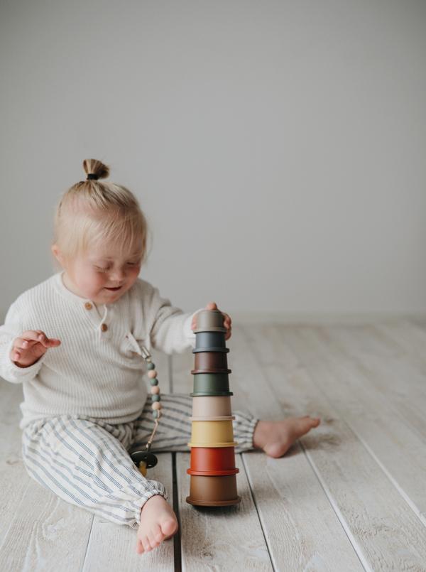 Mushie Stacking Cups Toy - Retro