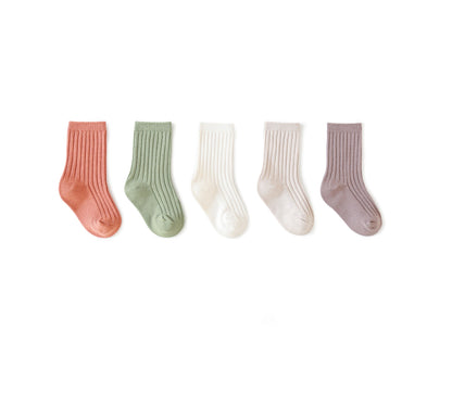 Ribbed Socks Set of 5 - Autumn
