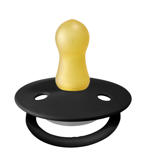 BIBS De Lux Natural Latex Pacifier - Black Size 2