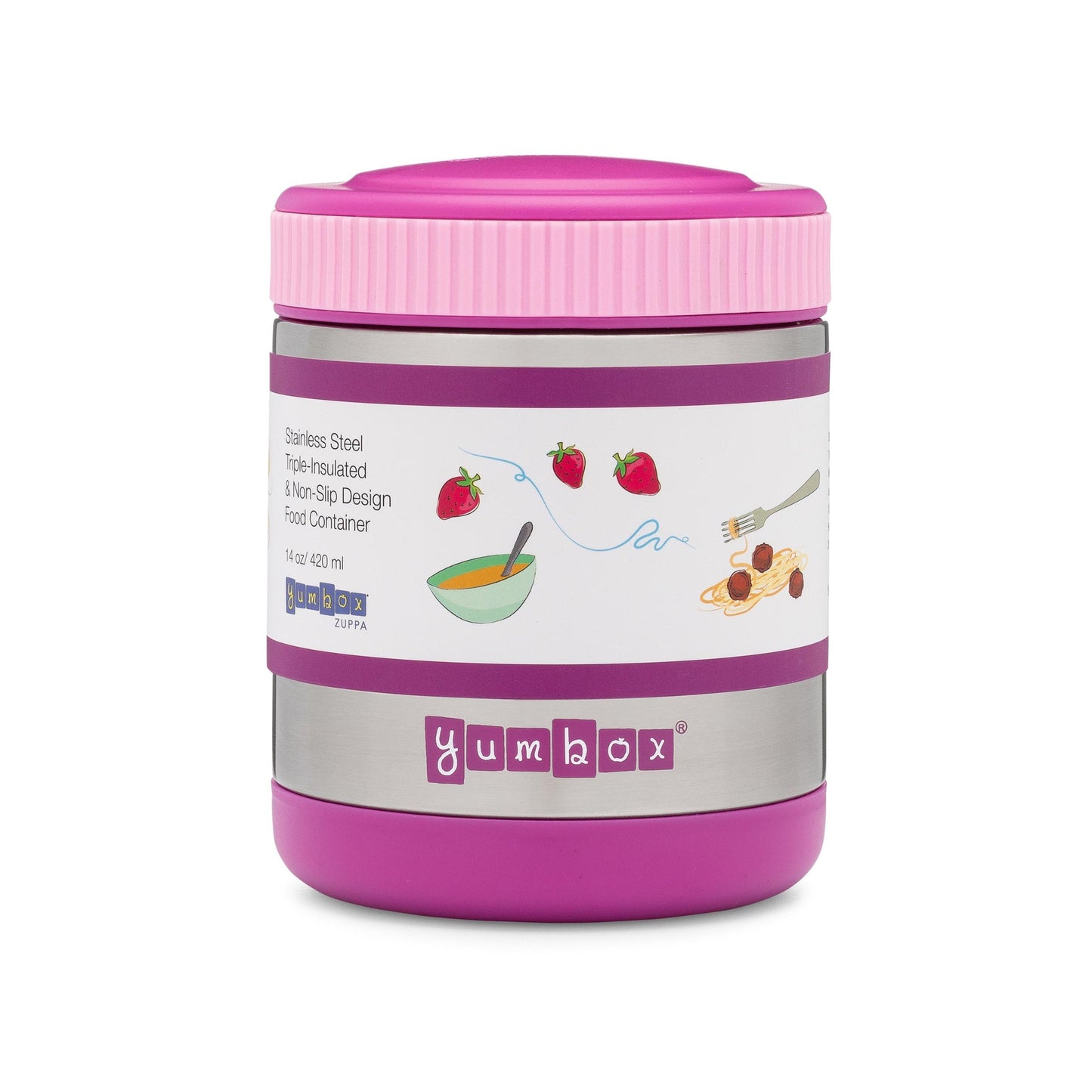 Yumbox - Zuppa Thermal Food Jar - Bijoux Purple with Band and Spoon