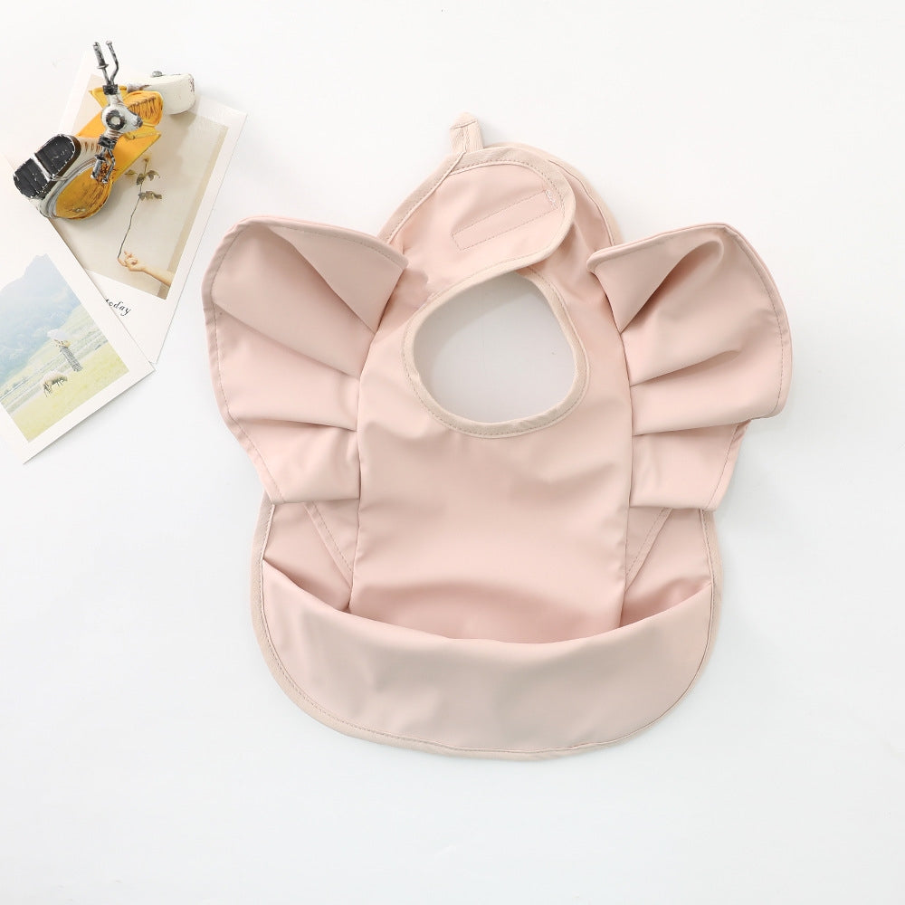Waterproof Frilled Bib - Blush
