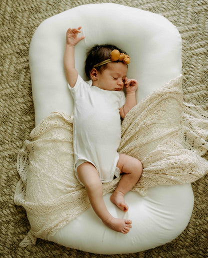 Wild Skye Cloud Baby Lounger | Cream | Perfect for Newborns
