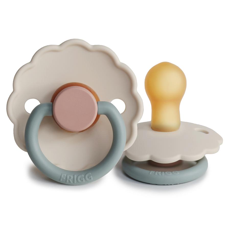FRIGG Daisy Natural Rubber Pacifier - Cotton Candy - Size 1