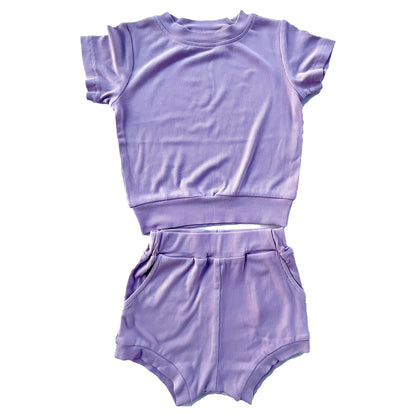 Dallas Unisex Ribbed Set - Orchid