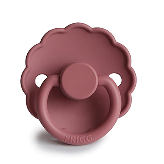 FRIGG Daisy Natural Rubber Pacifier - Dusty Rose - Size 1