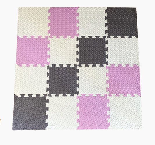 Modern Playmats - Lavender, Grey and White
