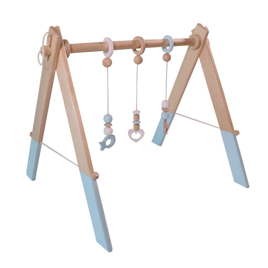 Scandi Style Wooden Baby Gym - Sky