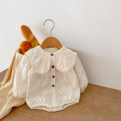 Emma lace collared romper