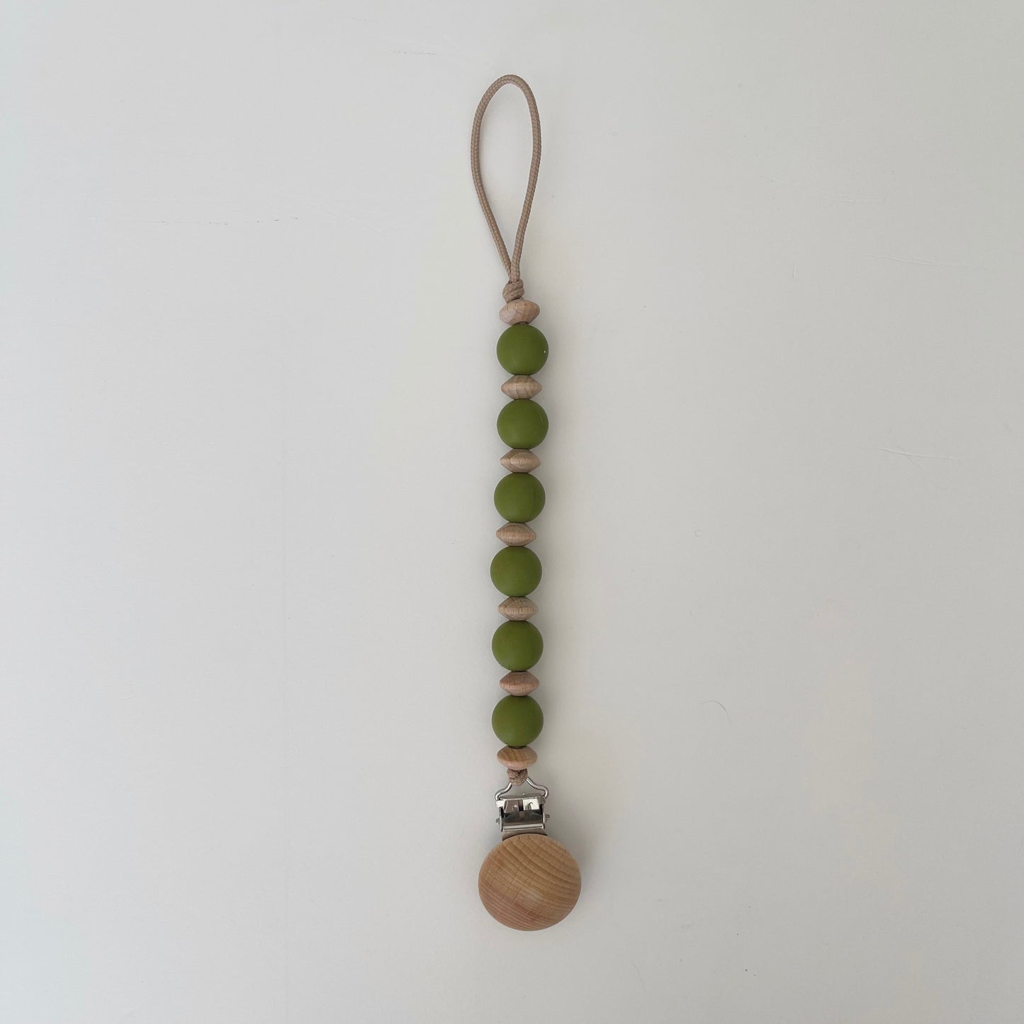 Pacifier Holder - Leo Beechwood and Silicone