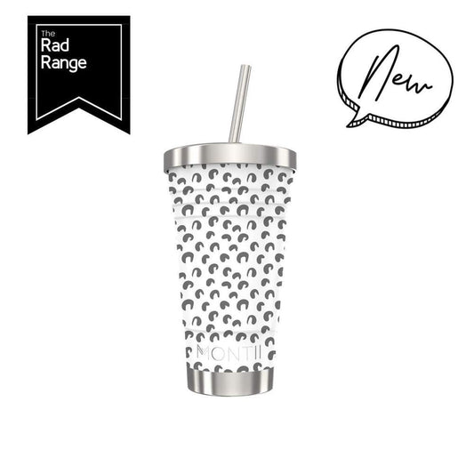 MontiiCo Original Smoothie Cup - White Leopard Print