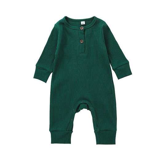 Arlo Classic Ribbed Jumpsuit - Forest Green