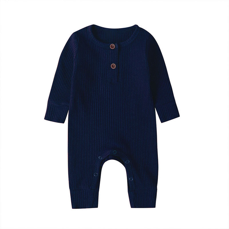 Arlo Classic Ribbed Jumpsuit - Midnight Navy