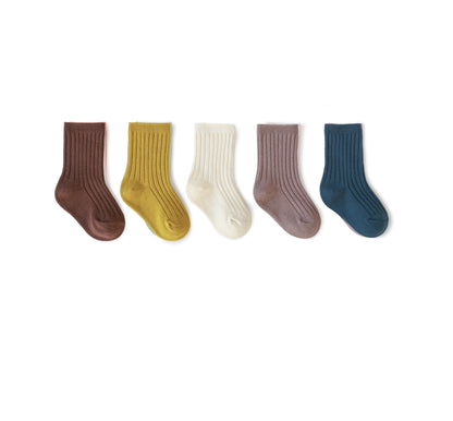 Ribbed Socks Set of 5 - River