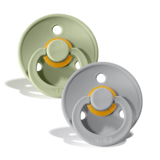 BIBS Natural Latex Pacifier 2 Pack - Sage/Cloud Size 1
