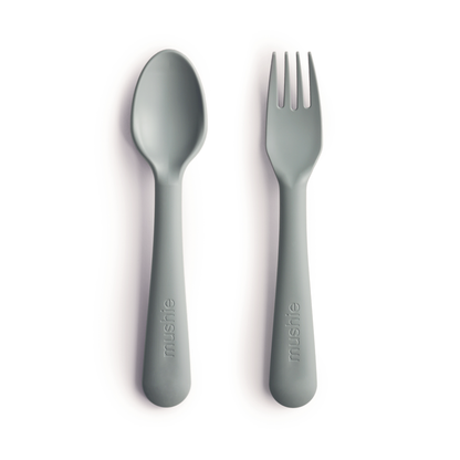 Mushie - Fork and Spoon Set - Sage